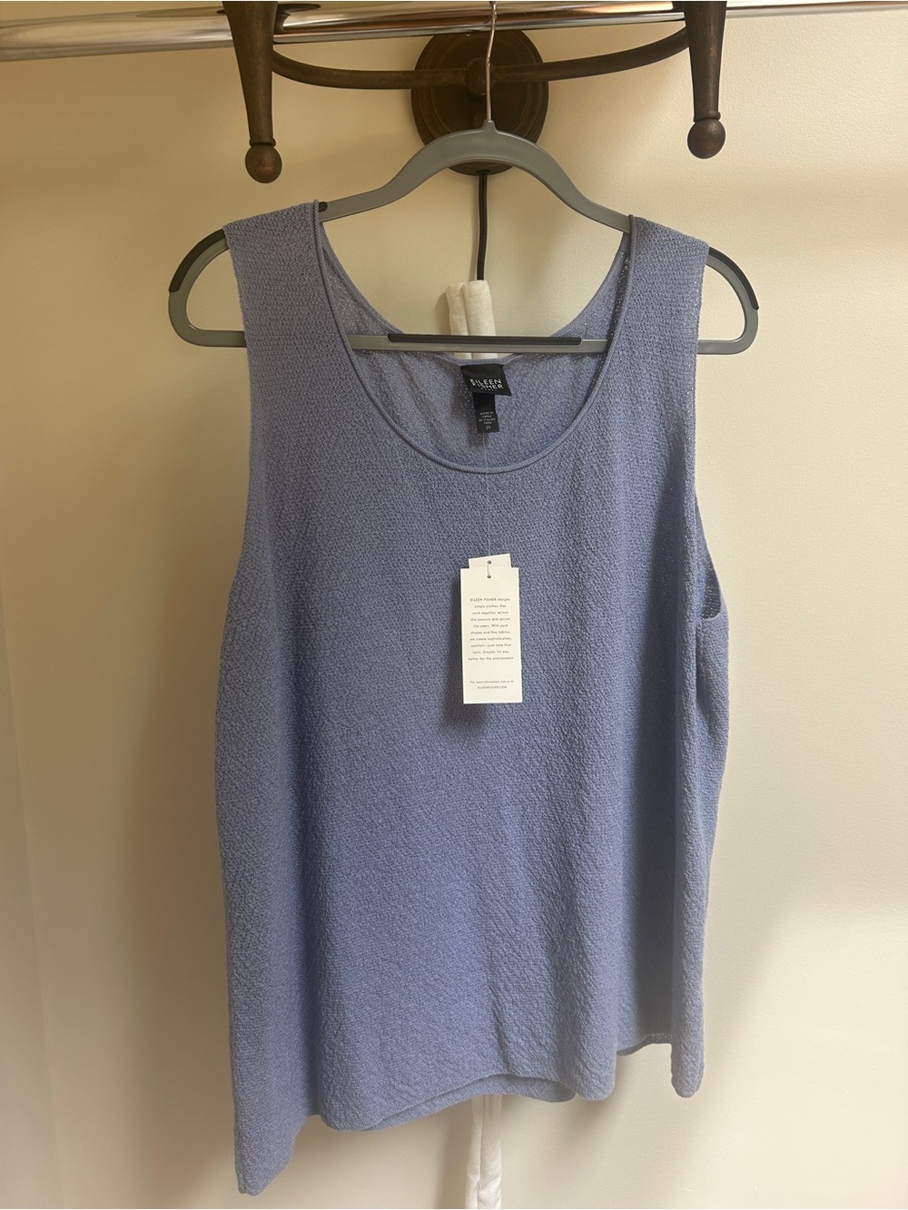 Eileen Fisher Periwinkle Textured Sleeveless Tank